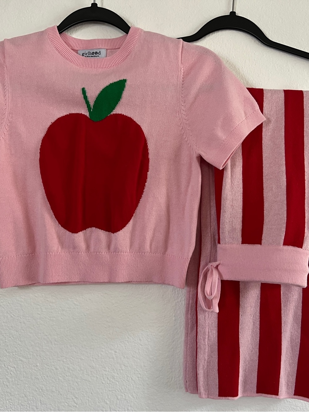 LSC/Girlhood Pink Apple Sweater Set